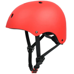 קסדת מתכווננת MOBILITY צבע אדום- עם תאורה אחורית